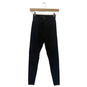 Buffbunny Collection Brown/Pink Cross Waistband Stitching Leggings Size Medium